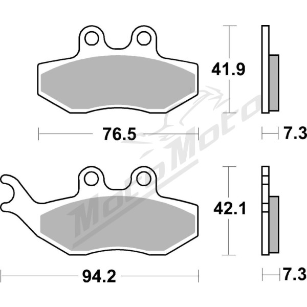 SBS 168CT Scooter Carbon Tech Organic Brake Pads Aprilia / Beta / Derbi / Generic / Peugeot / Yamaha 50-400cc 00-18