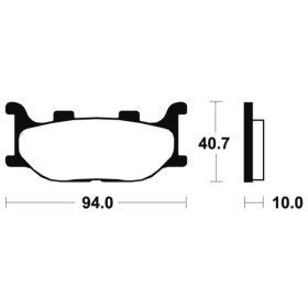 TECNIUM Street Organic Brake pads - MA191 Italjet / MZ / Yamaha 125-1000cc 93-04