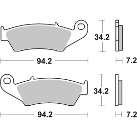 SBS 694CS Carbon Brake pad Aprilia / Beta / Cannondale / GasGas / Honda / Kawasaki / Suzuki / Yamaha 125-700cc 93->