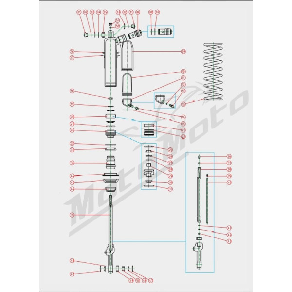 KYB Rear Shock Service Kit Gas Gas EC Ranger 200-300cc 19-21