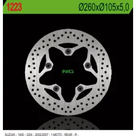 NG BRAKES Galinis fiksuotas stabdžių diskas 260mm Suzuki GSX 1400cc 02-07