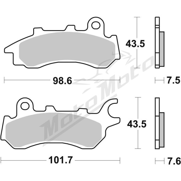 SBS HF Street 958HF Ceramic Organic Brake Pads Honda CB 125F 17-21