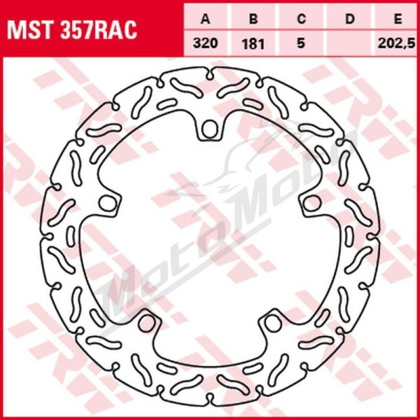 Trw Wave front brake disc (320x181x5mm) BMW S / R / K 1000-1600 01-19