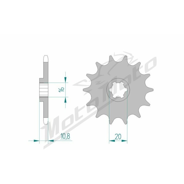 AFAM Steel Standard Front Sprocket 94213 - 520 13 teeth Gas Gas 125 EC Enduro 99-00