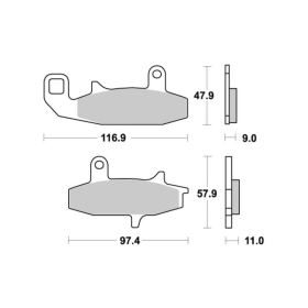 Sbs stabdžių trinkelės 626HS Sintered SUZUKI