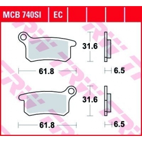 BRAKE PADS TRW MCB740SI OFFROAD