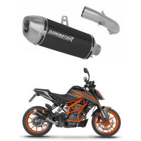 Dominator Exhaust Silencer Muffler S3 BLACK + dB killer KTM 125 Duke 2021-2023
