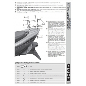 Galinės daiktadėžės laikiklis SHAD HONDA NSC 50-125cc 2011-2020