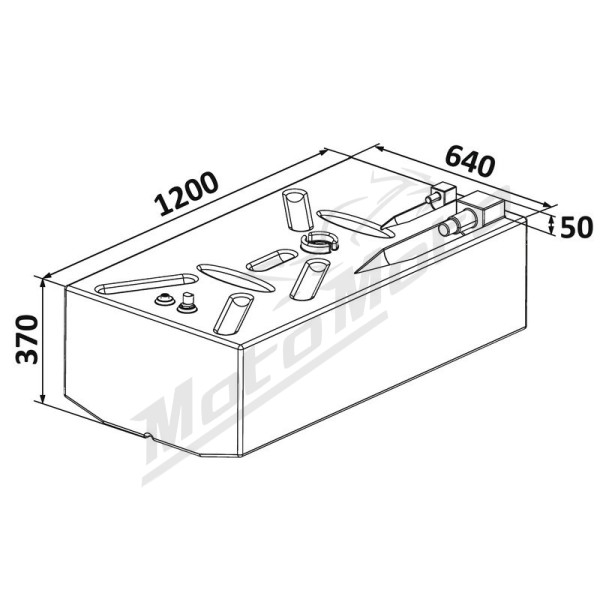 Osculati Fuel tank 1200x640x370 239L (petrol)