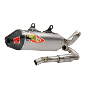 PRO CIRCUIT T-6 Euro Exhaust System Stainless Steel/Titanium/Carbon Fiber  Husqvarana FC / KTM SX-F 350 19-21