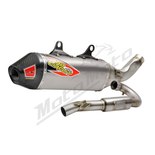 PRO CIRCUIT T-6 Euro Exhaust System Stainless Steel/Titanium/Carbon Fiber  Husqvarana FC / KTM SX-F 350 19-21