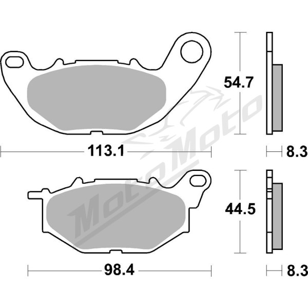 SBS CT Scooter Carbon Tech 931HF Organic Brake Pads Yamaha MT / YZF-R 250-300cc 15-22
