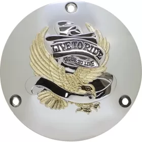 DRAG SPECIALTIES Live to Ride Derby Cover Harley Davidson FLH / FLHC / FLHR / FLHRCI / FLHRI / FLHS 1340cc 79-99