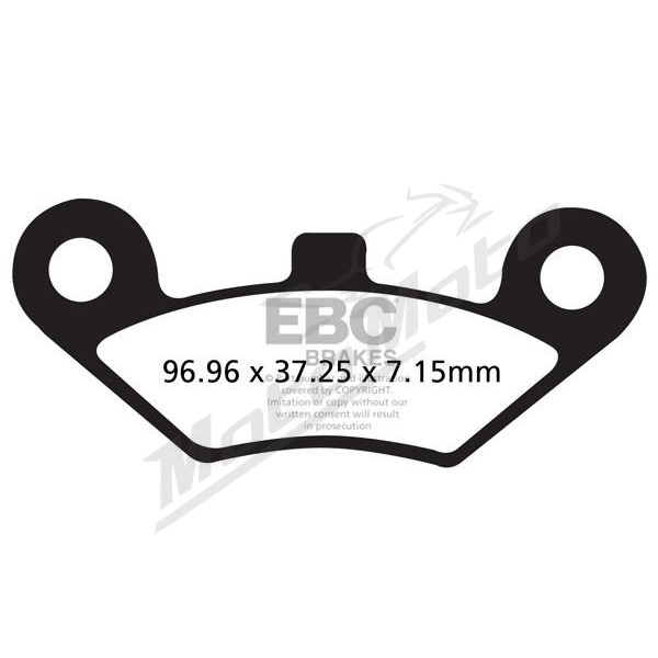 EBC R Series Heavy Duty Sindered Brake Pads 96,96X37,25X7,15MM