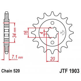 SALE! Front sprocket JTF1903.14