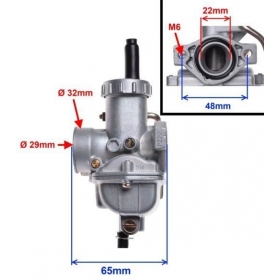 Karbiuratorius 17mm MINI MOTO 4T (Prisukamas)