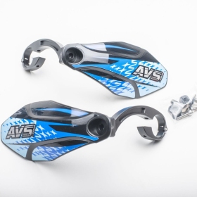 AVS RACING Handguards Kit with Aluminium supports Black/Blue