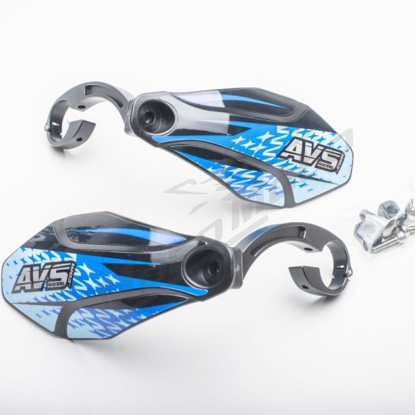 AVS RACING Handguards Kit with Aluminium supports Black/Blue