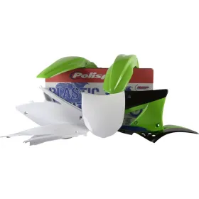 POLISPORT Complete Body Kit White/Black/Green Kawasaki KX 450F 09-11