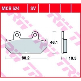 BRAKE PADS TRW MCB624SV ROUTE