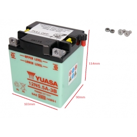 Battery 12N5.5A-3B YUASA 12V 5.8Ah