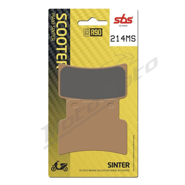 SBS MS Scooter Maxi 214MS Sintered Brake Pads Kymco / Peugeot 400cc 14-24
