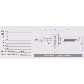 Athena Crankshaft Aprilia / Derbi / Gilera 50 04-18