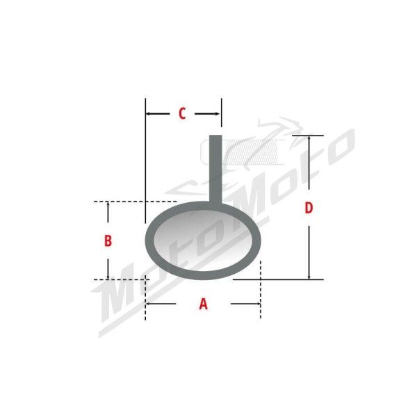 HIGHSIDER pro Bar End Mirror Aprilia / BMW / Derbi / Harley Davidson / Honda / Kawasaki / KTM / Moto Guzzi / Suzuki / Yamaha 125-1200cc 01-25 1pc. 
