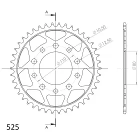 Supersprox Rear sprocket 1332.42T Honda / Triumph 800-1100cc 03-21