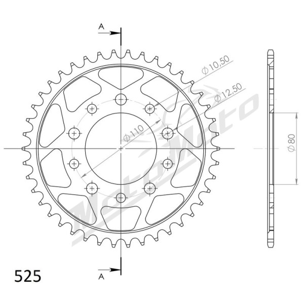 Supersprox Galinė žvaigždė 1332.42T Honda / Triumph 800-1100cc 03-21