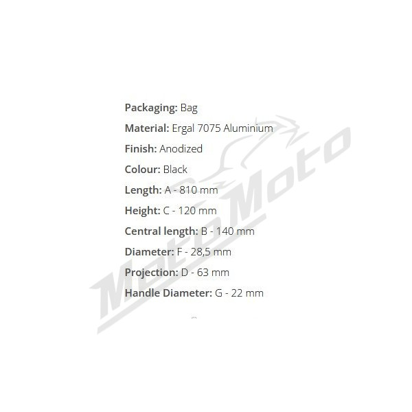 Domino Aluminum Handlebar 28.6 mm Silver