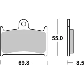 Brembo stabdžių trinkelės Carbon-Ceramic Racing HONDA / KAWASAKI / YAMAHA