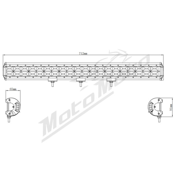 Kinwons Led Bar Žibintas 10-30V 480W Flood 71cm