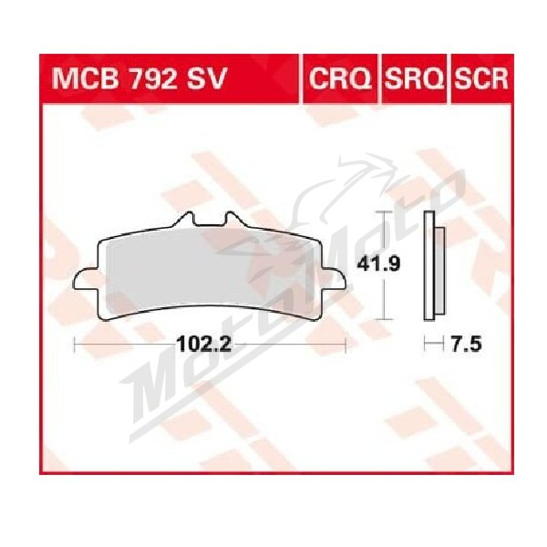 TRW SCR Series Sindered Race Brake Pads Aprilia / Bimota / BMW / Ducati / Honda / MV Agusta / Triumph 675-1262cc 08-22