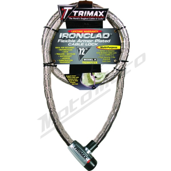 TRIMAX Gladiator Series Armored Cable  Silver 183 cm