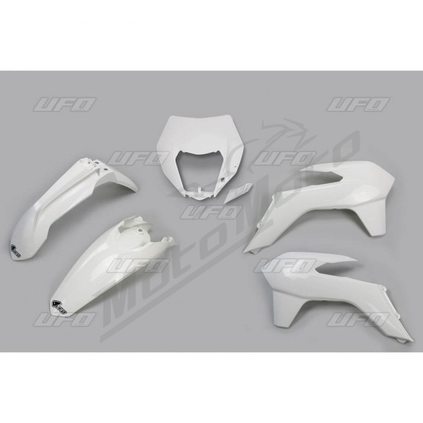 UFO Plastikų kompl. oranžinė / balta KTM EXC / EXC-F 14-16