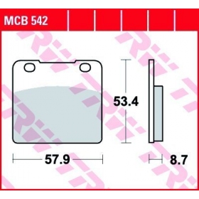 BRAKE PADS TRW MCB542 STANDARD 