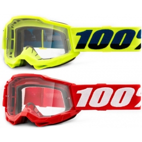 Off Road 100% Accuri 2 Solid Junior Goggles For Kids (Clear Lens)