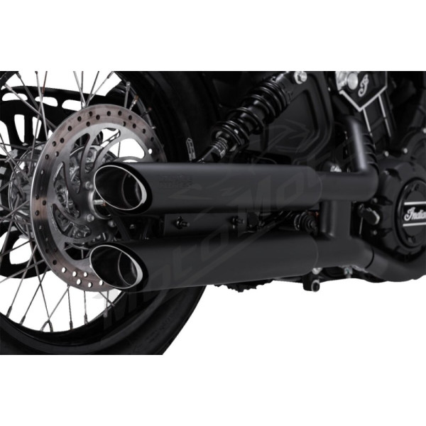 VANCE & HINES Twin Slash 3" Slip-On Mufflers Indian Scout 60-69 ABS 15-24
