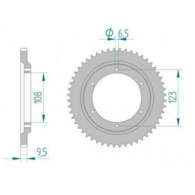 Rear sprocket AFAM DERBI GPR 50 1997-2003