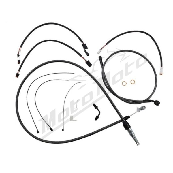 MAGNUM SHIELDING Black Pearl Handlebar Installation Kit 38/43cm Harley Davidson FXFB / FXFBS / FXLRS 1750/1923 18-24