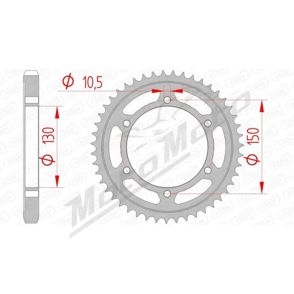 AFAM Steel Standard Rear Sprocket 530 38-48 teeth