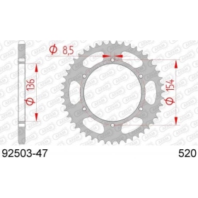 AFAM Steel Standard Rear Sprocket 520 47 teeth BMW G 650 X 07-09