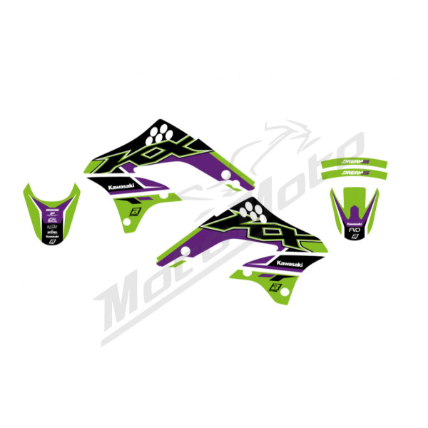 Blackbird DREAM 5 grafikos lipdukų kompl. KAWASAKI KX 450F 06-08
