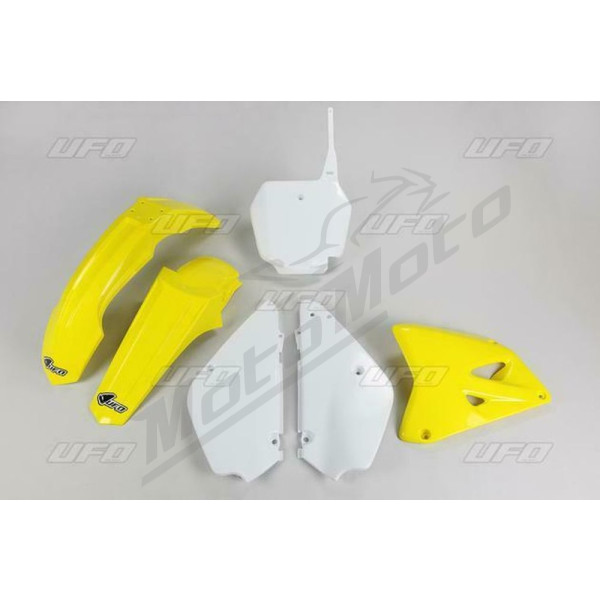 UFO Plastikų kompl. balta / geltona Suzuki RM 85 00-24