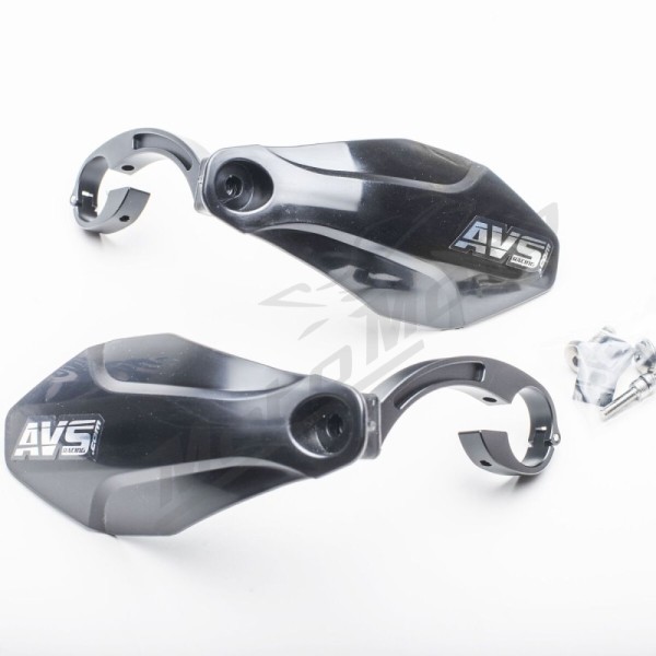 AVS RACING Handguards Kit with Aluminium supports Black