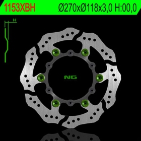 NG BRAKES 1153XBH priekinis plūduriuojantis stabdžių diskas FANTIC / SUZUKI / YAMAHA 