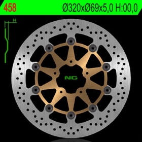 NG BRAKES 458 plaukiojantis stabdžių diskas SUZUKI GSX / GSX-R / TL 600-1300 94-07