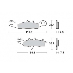  BRAKE PADS FERODO FDB2080SG / MCB697 OFFROAD