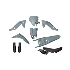 Racetech Plastic Set + seat Talaria MX4 / MX5 / TL4000 / TL5500 23-25 Grey/Black